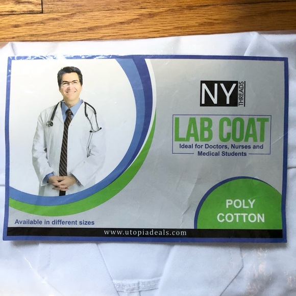 NY Threads Men Lab Coat - Picture 3 of 5